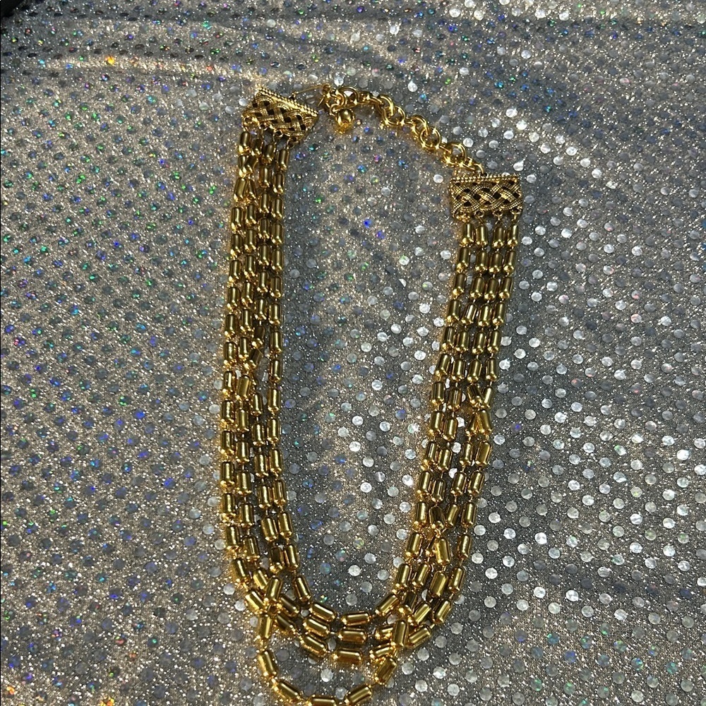 Elegant Gold Tone Necklace